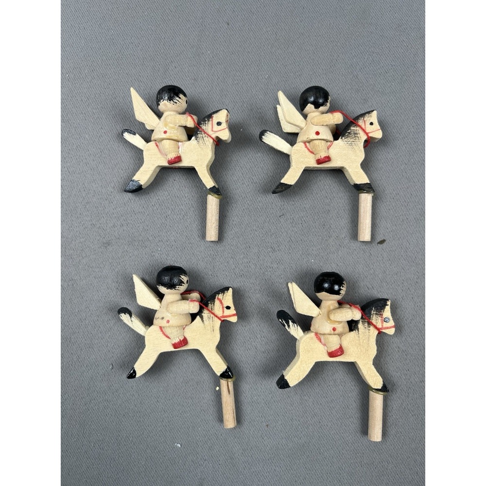 VTG Christmas Miniature Erzgebirge Angel On Horse Ornaments Pegs German‎ Lot 4 - Picture 12 of 12